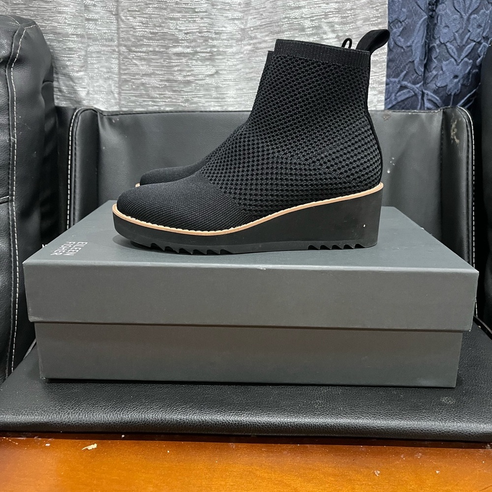Eileen Fisher Black Ankle Booties with Sleek Design